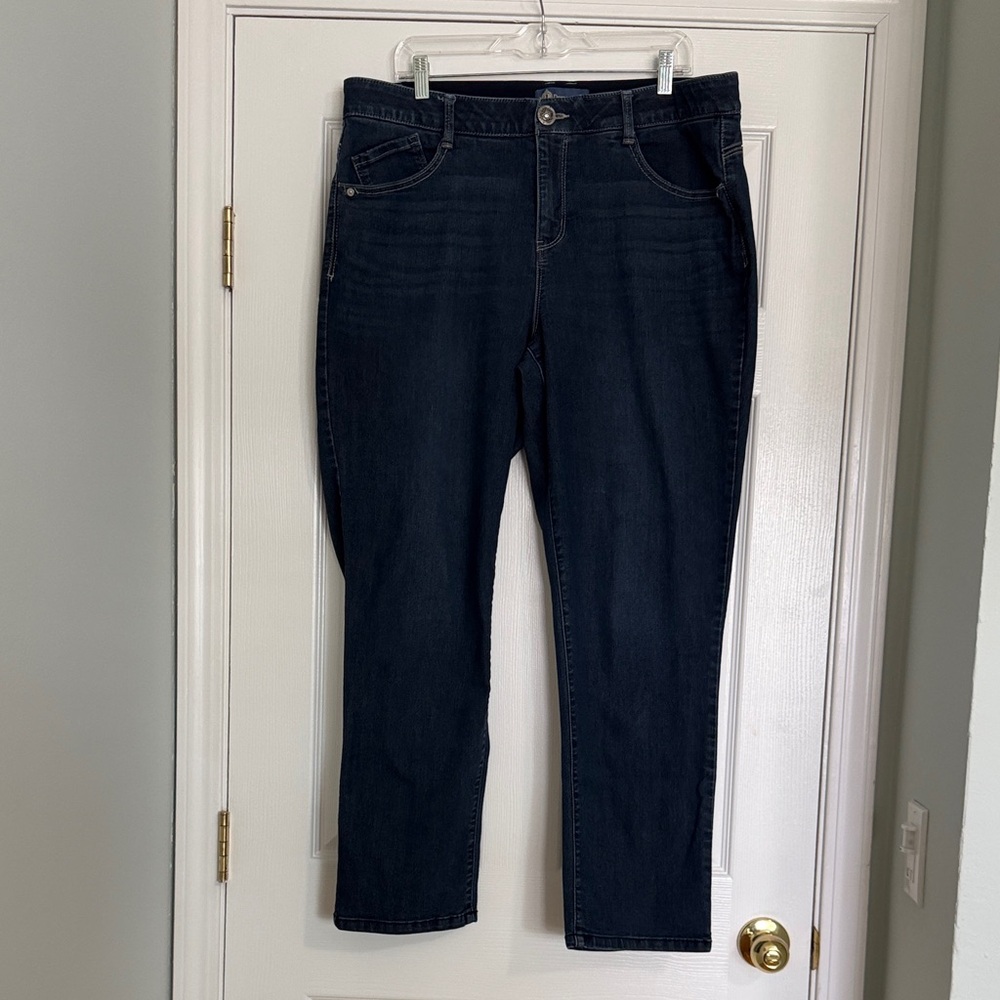 Democracy Ab Solution Dark Wash Women’s Jeans - high rise, straight leg